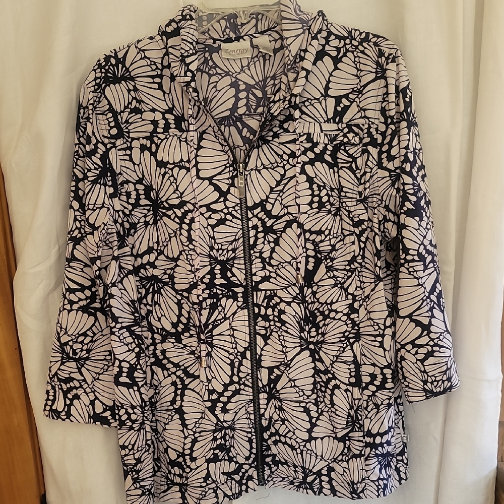 ECCO Women's Black and White Utility Jacket